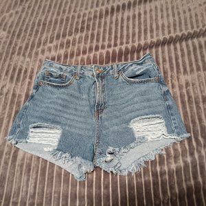 Distressed Jean Shorts